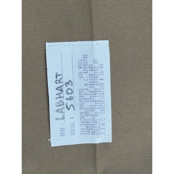 Flying Cross USMC Khaki Service Shirt Small Short Sleeve 55/45 Wool Poly USA - Picture 4 of 8